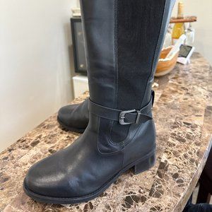 David Tate Black Winter Knee-High Boots